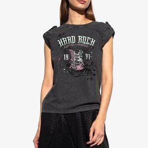 Hard Rock Guitar Company Las Vegas Gray Bling Shirt - Size Medium